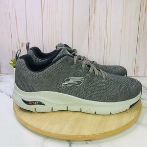 Skechers Arch Fit Paradyme Grey Air Cooled Sneaker Shoes Mens Sz 12 232041